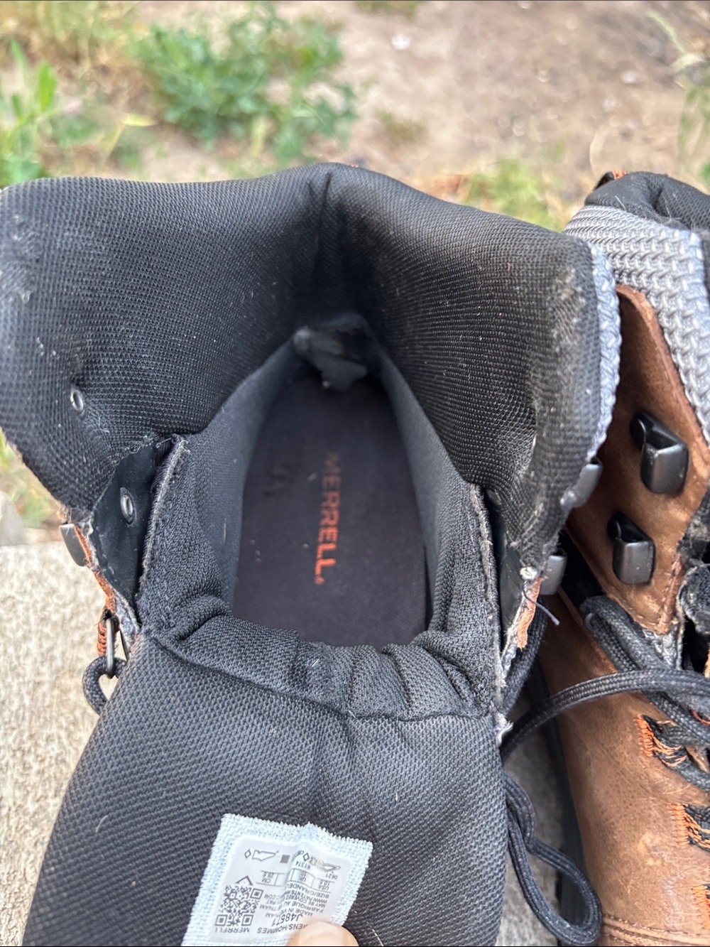 Merrell Brown and Black Waterproof Leather Hiking Boots - Picture 5 of 8